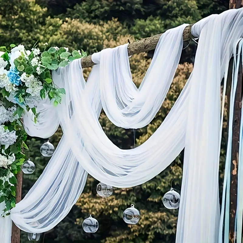 Chair Sash Organza - 5/10 متر شير كريستال الزفاف تول