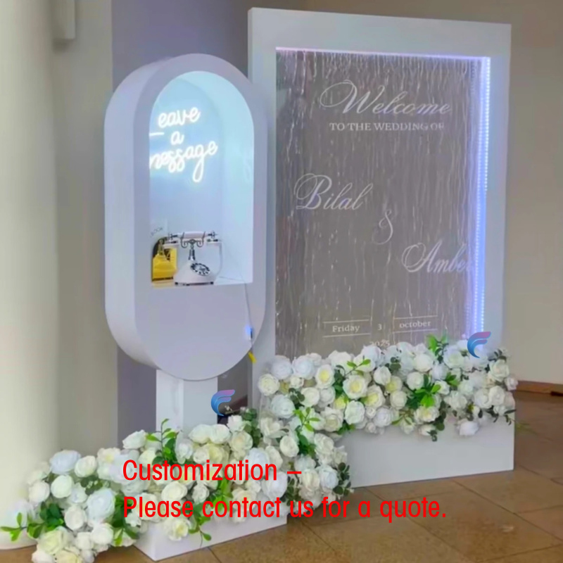 Wedding Fountain - لافتة ترحيب زجاجية مخصصة للزفاف على