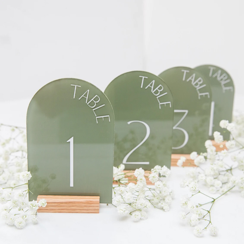 Table Number Gold - شخصية رسمت عودة الاكريليك الزفاف الجدول