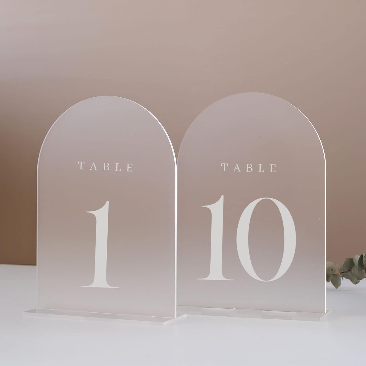 Table Number Gold - أرقام طاولات أكريليك على شكل قوس