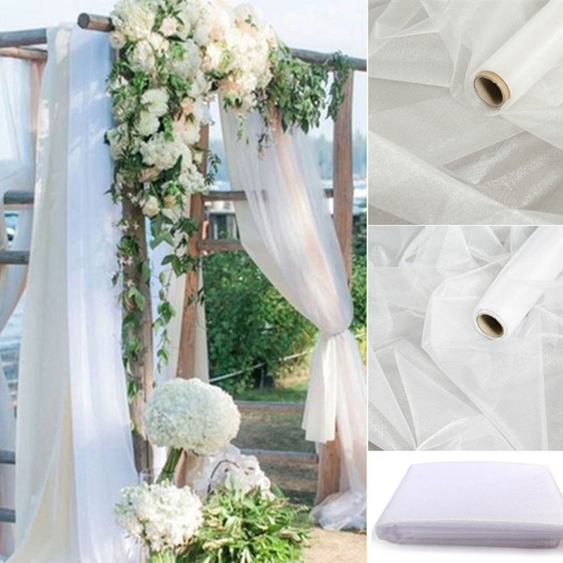 Chair Sash Organza - 5 متر/وحدة شير كريستال الأورجانزا تول