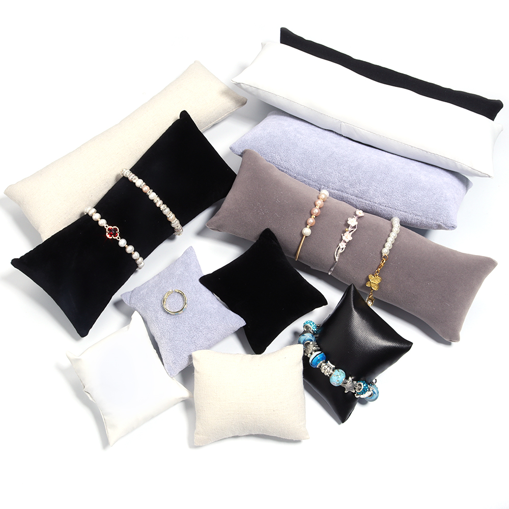 1 قطعة بو الجلود المخملية مجوه - مراجعة Ring Bearer Pillow وسعره