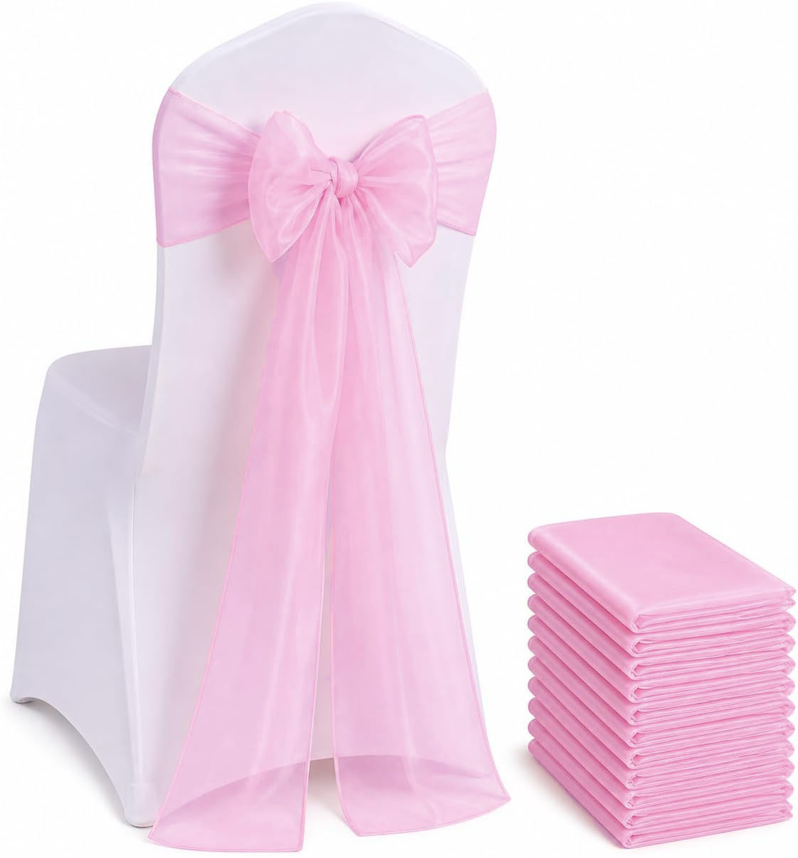أربطة وعقدات كراسي من الأورجان - مراجعة Chair Sash Organza وسعره