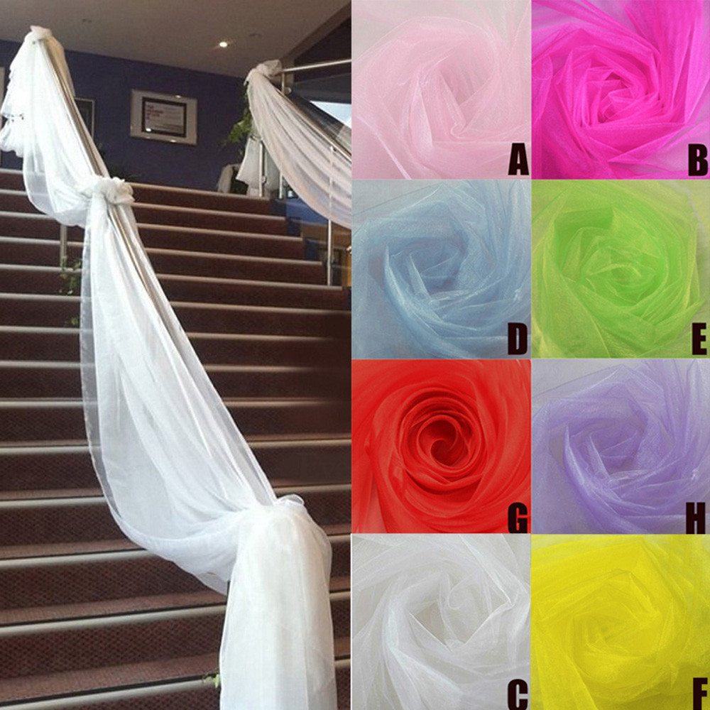 الزفاف الديكور تول لفة كريستال - مراجعة Chair Sash Organza وسعره