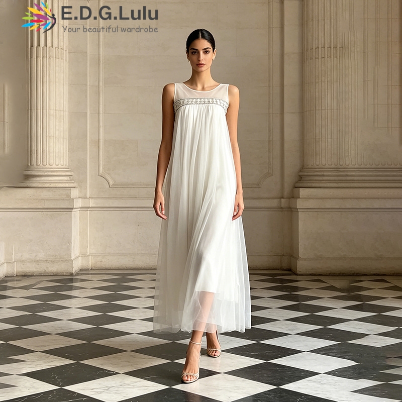 EDGLuLu فستان طويل عالي الجودة - مراجعة Wedding Lulu وسعره