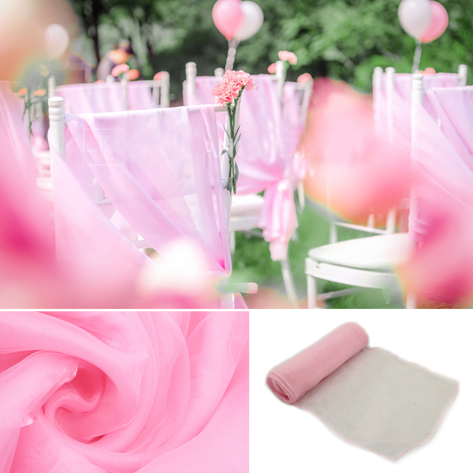 1 قطعة كرسي الأورجانزا الزناني - مراجعة Chair Sash Organza وسعره